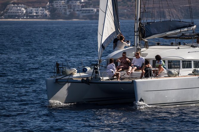 Catamaran Day & Sunset Cruises with meals Drinks and transportation - Drinks, Food, and Practical Tips for a Bumpy Aegean