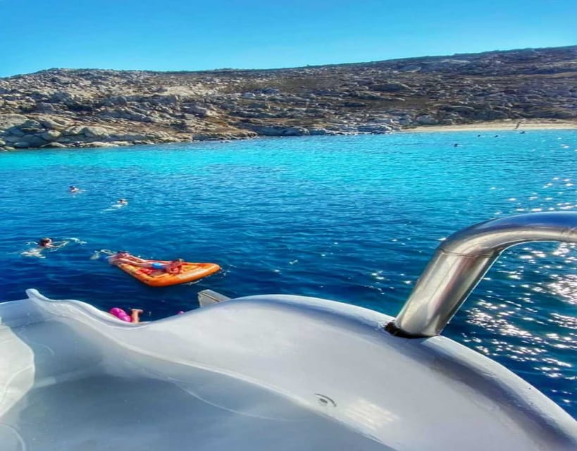 Explore Delos & Rhenia - Rhenia: uninhabited beaches, swim time, and water toys