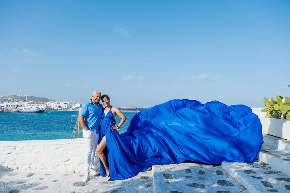 Flying Dress Photoshooting Mykonos - Timing and session length: why one hour feels perfect