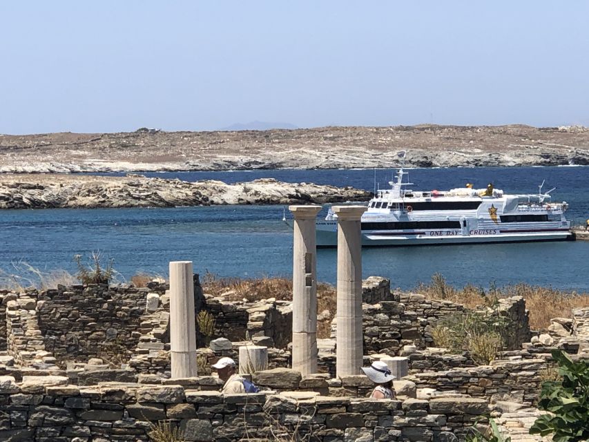 From Naxos: Delos and Mykonos Day Trip with Licensed Guide - Delos on foot: temples, mansions, and the Avenue of the Lions