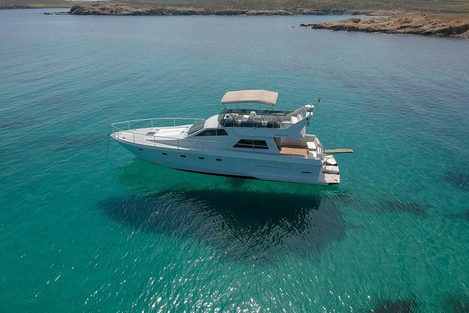 Full Day Private Yacht Cruise in Mykonos on a Ferretti Altura 52s - Mykonos Shore Time: 3 Hours to Explore Without Rush