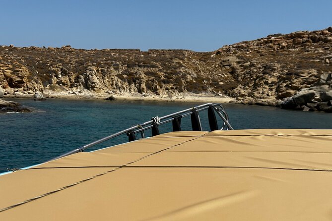 Half-Day Private Cruise with Kaiki around Mykonos - Platis Gialos: Golden Sand and Calm Water Scenery (10 Minutes)
