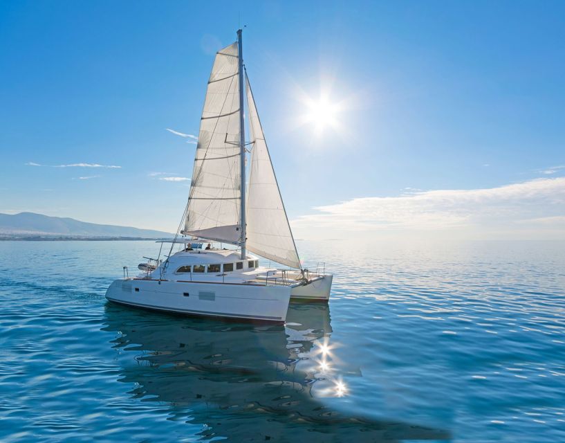 Mykonos: Catamaran Cruise With Meal and Drinks - Rhenia Island Anchor Stop: Swimming and Snorkeling in Bright Water