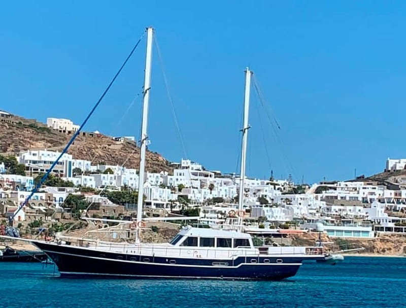 Mykonos: Delos and Rhenia Islands Cruise with BBQ Meal - Sailing Past Mykonos: A Scenic Start Without the Pressure