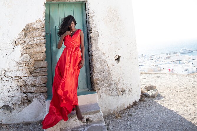 Mykonos Flying Dress High End Professional Photographer - Walking Mykonos for photos: Windmills of Kato Milli
