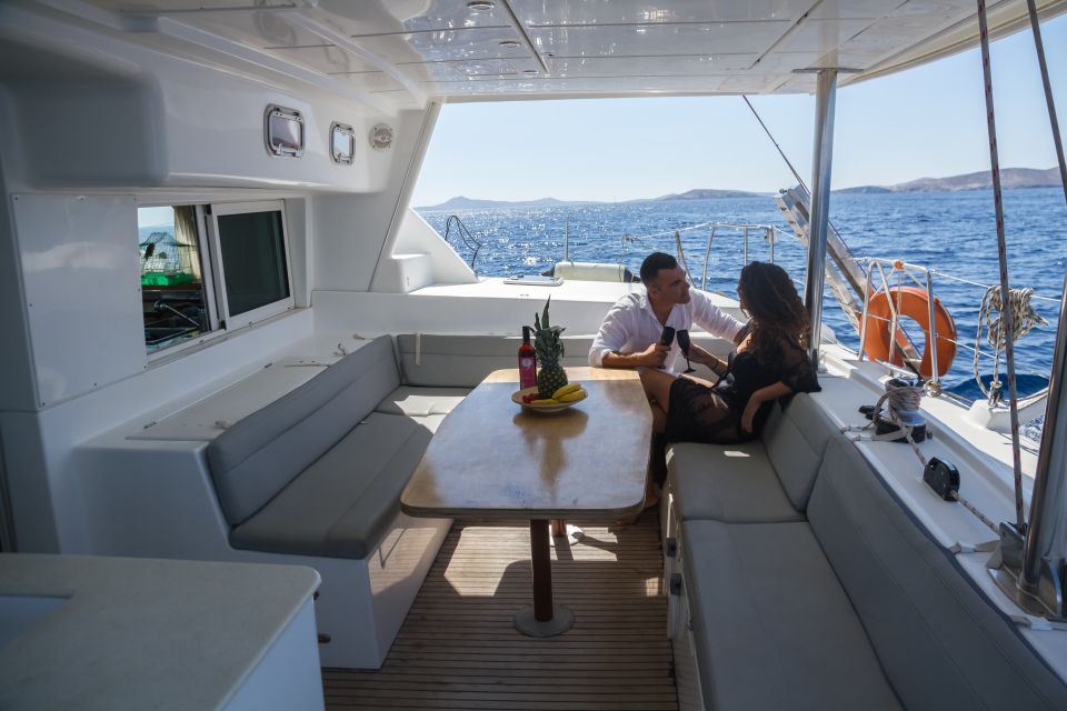 Mykonos: Private Catamaran Cruise w/ Food, Drinks & Transfer - Rhenia Island: the swim-and-snorkel portion that makes the day