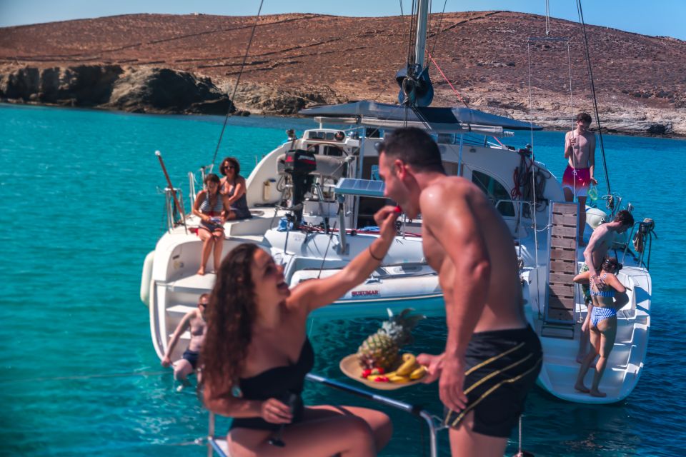 Mykonos: Private Catamaran Cruise w/ Food, Drinks & Transfer - Rules, safety, and who should think twice