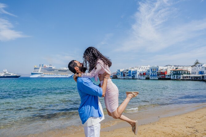 Mykonos Private Photoshoot - Little Venice alleys: where your photos turn from pretty to personal