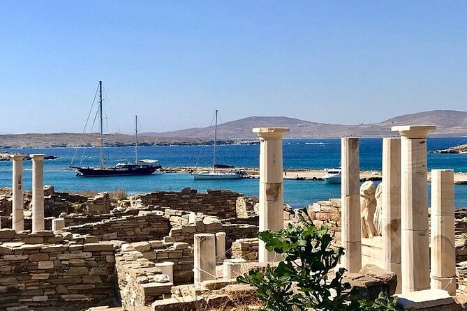 Mykonos Sail Cruise to Rhenia, Guided Tour of Delos, Lunch&Drinks - Sailing Mykonos to Rhenia: the swim-and-snorkel half of the day