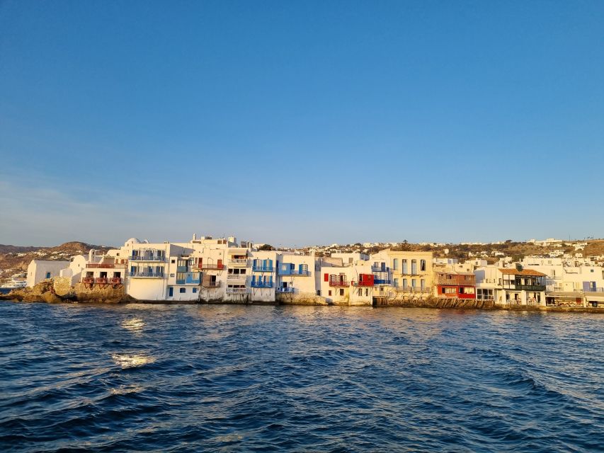 Mykonos: Semi-Prive Aegean Sunset Cruise with Mykonian Snack - Snorkelling and SUP: Nice Extras If Conditions Allow