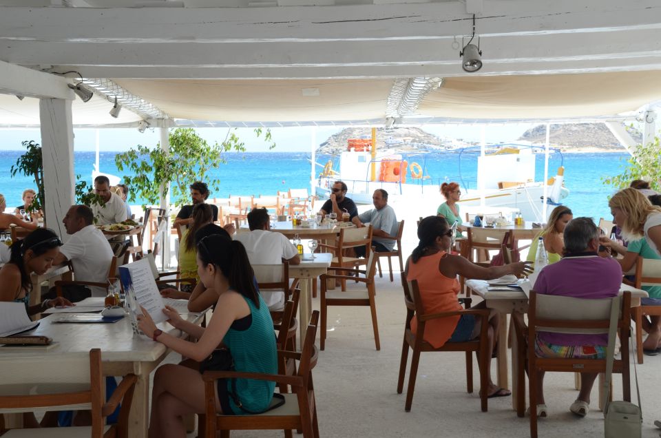 Mykonos: South Coast Cruise - Frangias beach picnic: swimming, snorkeling, and the shade reality