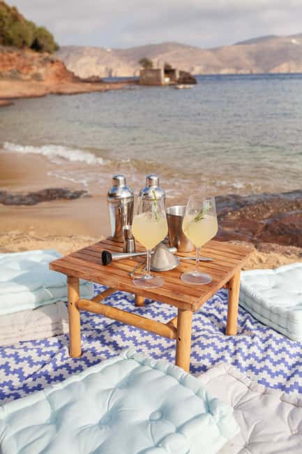 Mykonos: Sunset Cocktail Making Class on a Secluded Beach - Sunset cocktail class on a secluded Mykonos beach: the vibe you’re paying for