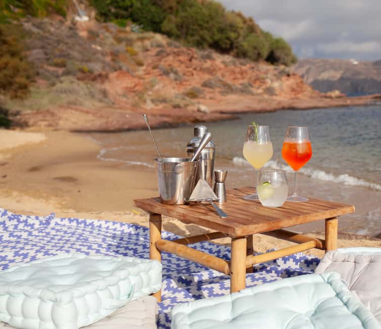 Mykonos: Sunset Cocktail Making Class on a Secluded Beach - Photos, recipes, and leaving with something useful