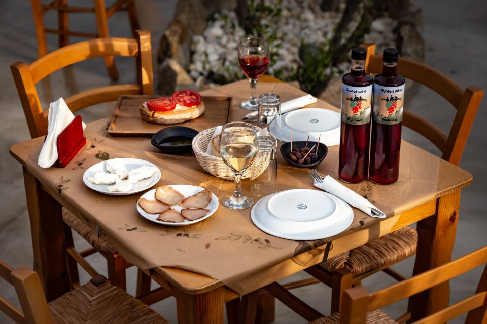 Mykonos: Winery Vineyard Experience with Food & Wine Tasting - Live traditional music and the farm-family atmosphere