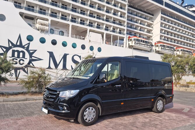 Private Mykonos Island tour by Luxury Minibus up to 11 passengers - Ano Mera village square: where you slow down just enough