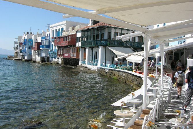 Private Tour of Little Venice, Kalafati Beach and Panagia Tourliani Monastery - Mykonos Old Town walk to Little Venice and the windmills
