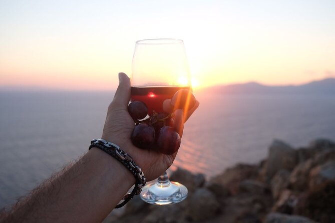 Small-Group Armenistis Lighthouse Sunset Tour in Mykonos - Wine, fruit, and nuts: the part people remember