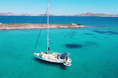 Small group,pass by Delos,swim in Rhenia,snap LVenice, free trans - Delos from the water: Apollo and Artemis territory