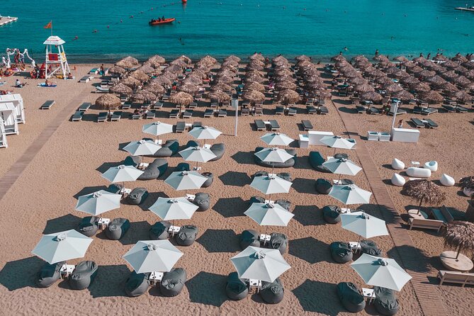 Super Paradise Beach Mykonos Seaside Sunbed (1st row) - Is This Good Value for $48.06? The Front-Row Math