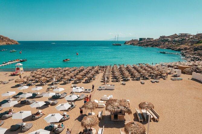 Super Paradise Beach Mykonos Seaside Sunbed (3rd & 4th row) - Who should book a Thalas sunbed day, and who should reconsider